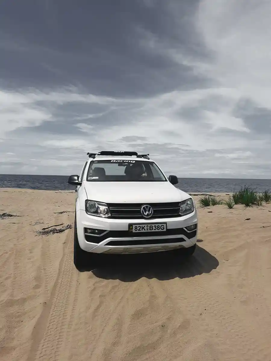 Driving in Panama on the beach