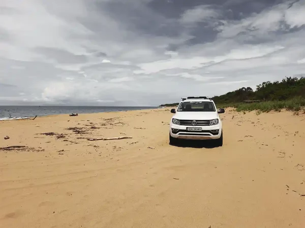 Pickup Camper beach view